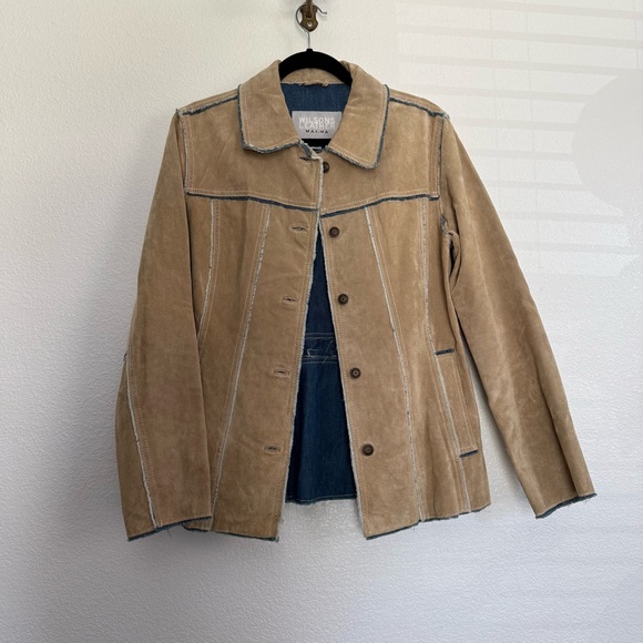 Wilsons Leather Jackets & Blazers - Wilson’s Leather Maxima Suede Leather Denim Lining Jacket Medium